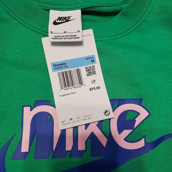 NWT Nike Women's Sportswear Club Graphic Sweatshirt M - Picture 7 of 8